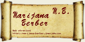 Marijana Berber vizit kartica